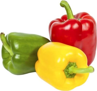 red pepper green pepper yellow pepper
