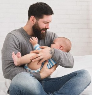 father with baby