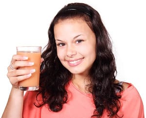 Girl with drink