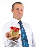 Man giving gift