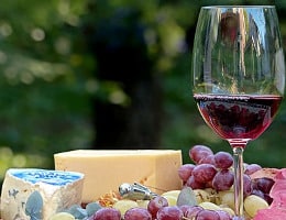 cheese and wine