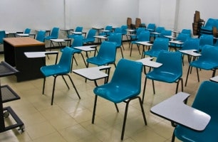 empty classroom