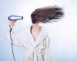 drying hair