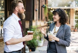 friends having a drink