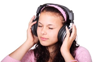 girl headphones