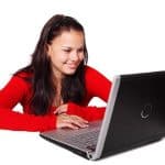 girl with pc