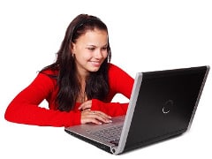 girl with pc