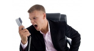 angry man on phone