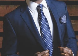 man wearing suit